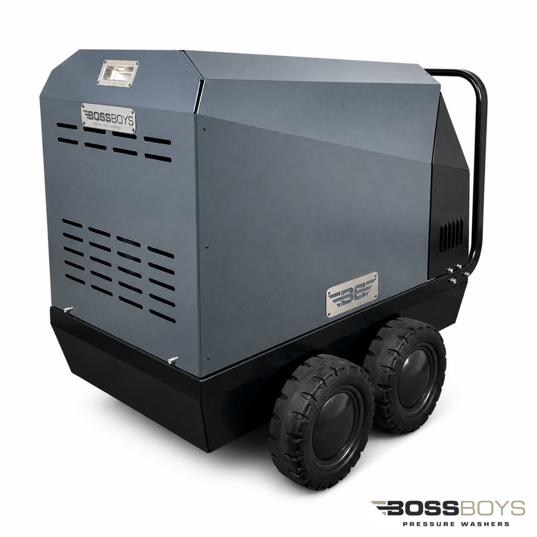 BossBoys MHD12100 mobile diesel hot water pressure washer - view 2