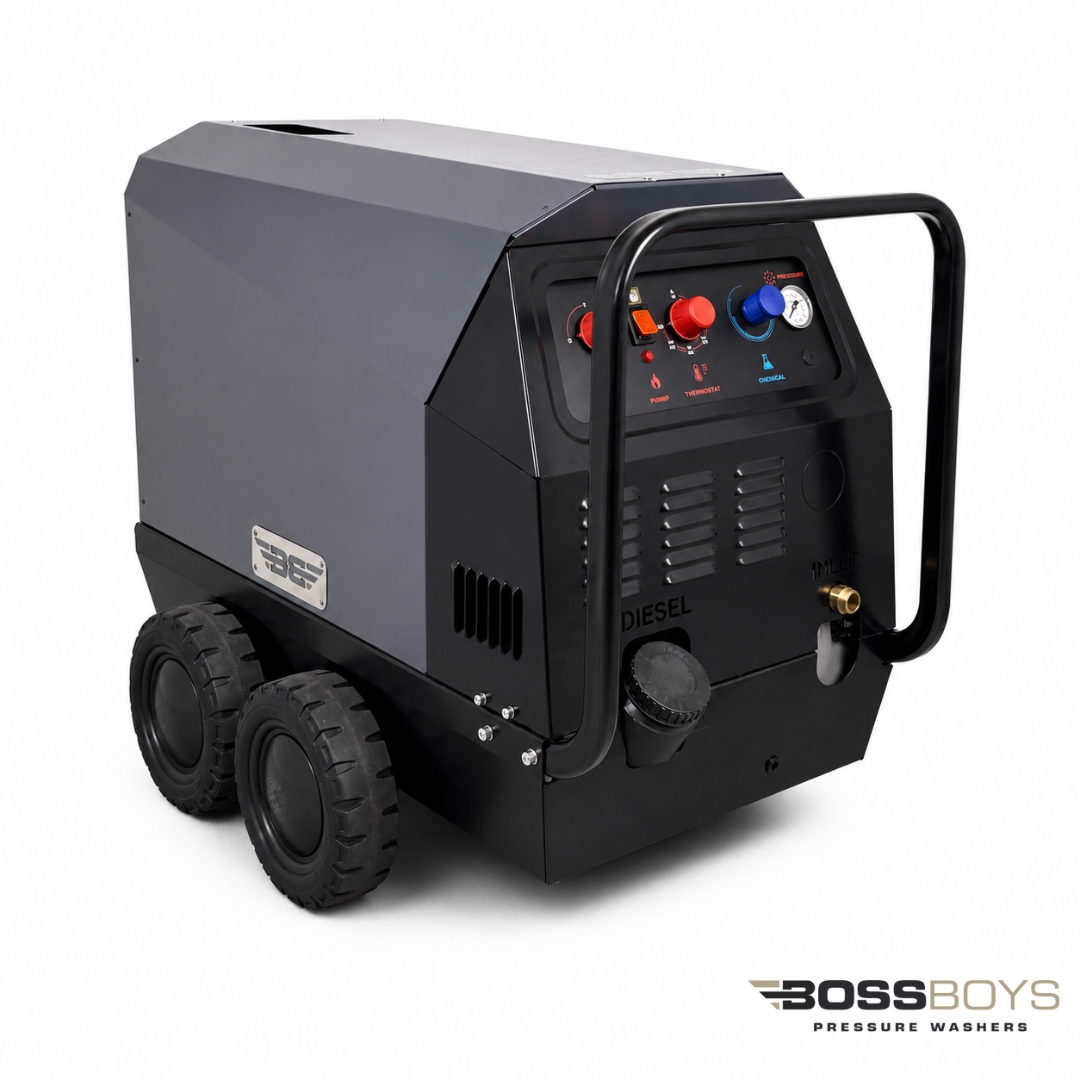 BossBoys MHD12100 mobile diesel hot water pressure washer - view 5