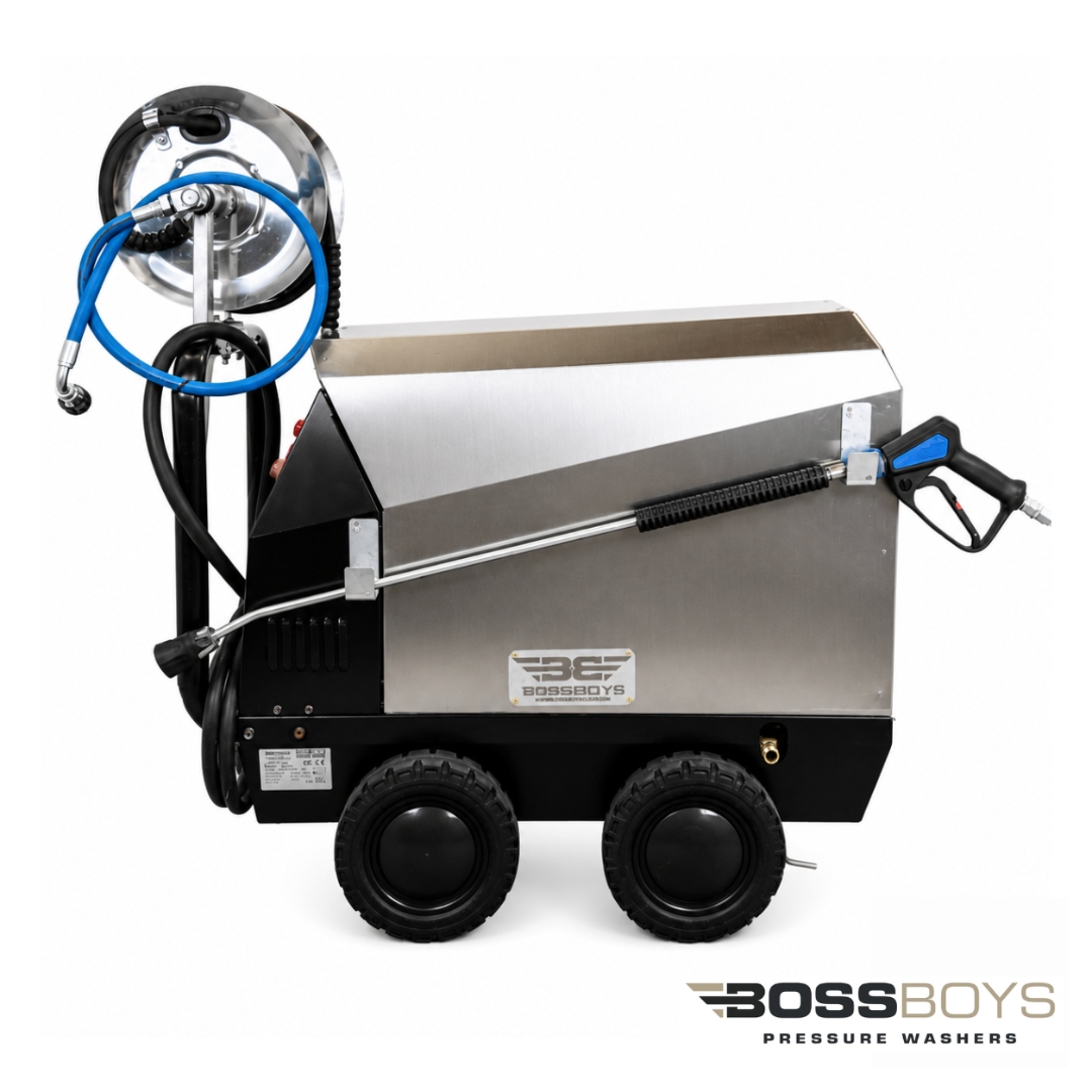 BossBoys MHE10160SS mobile electric hot water pressure washer - view 1